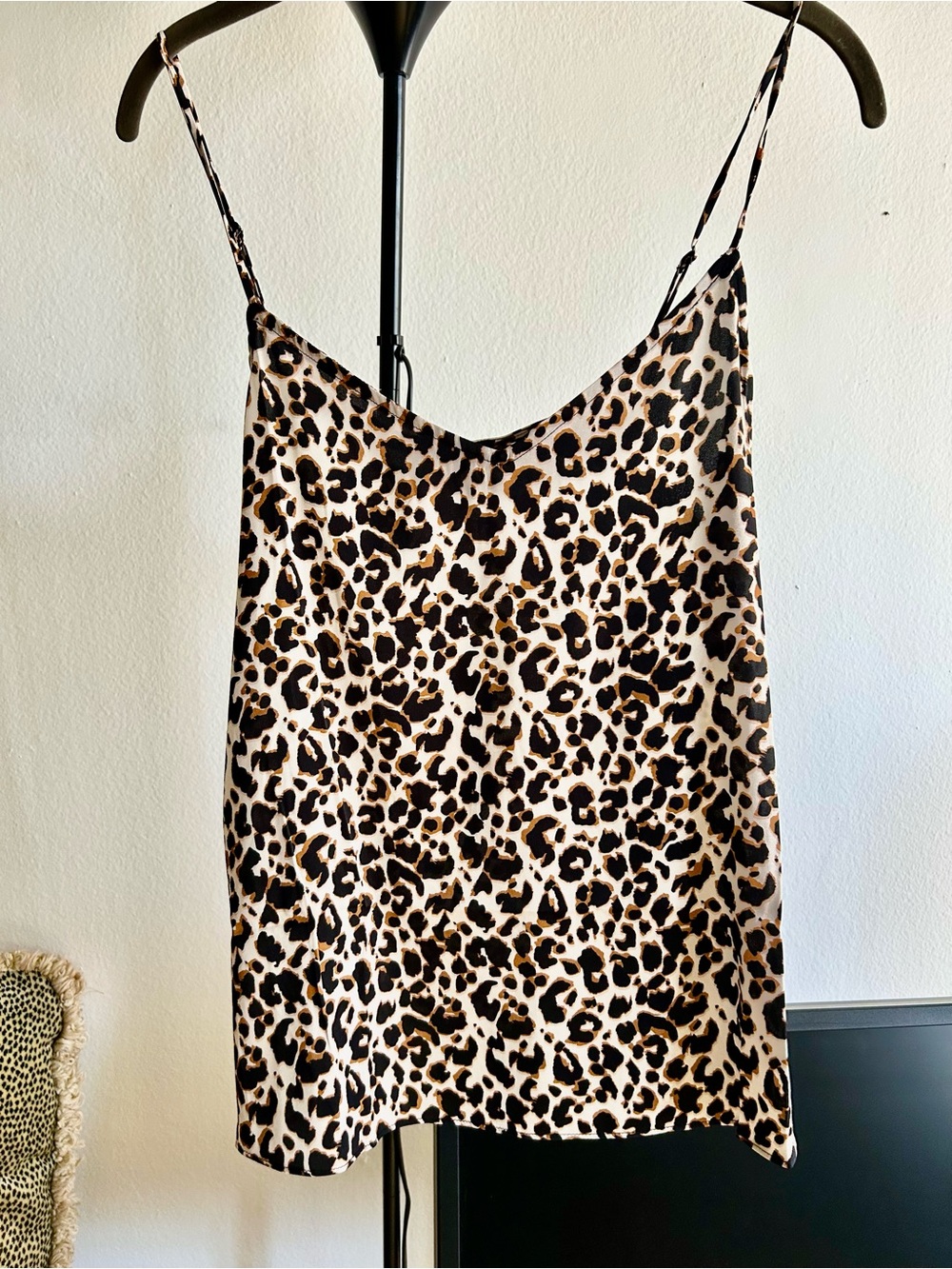 Quince Leopard Print Cami in Black and Brown